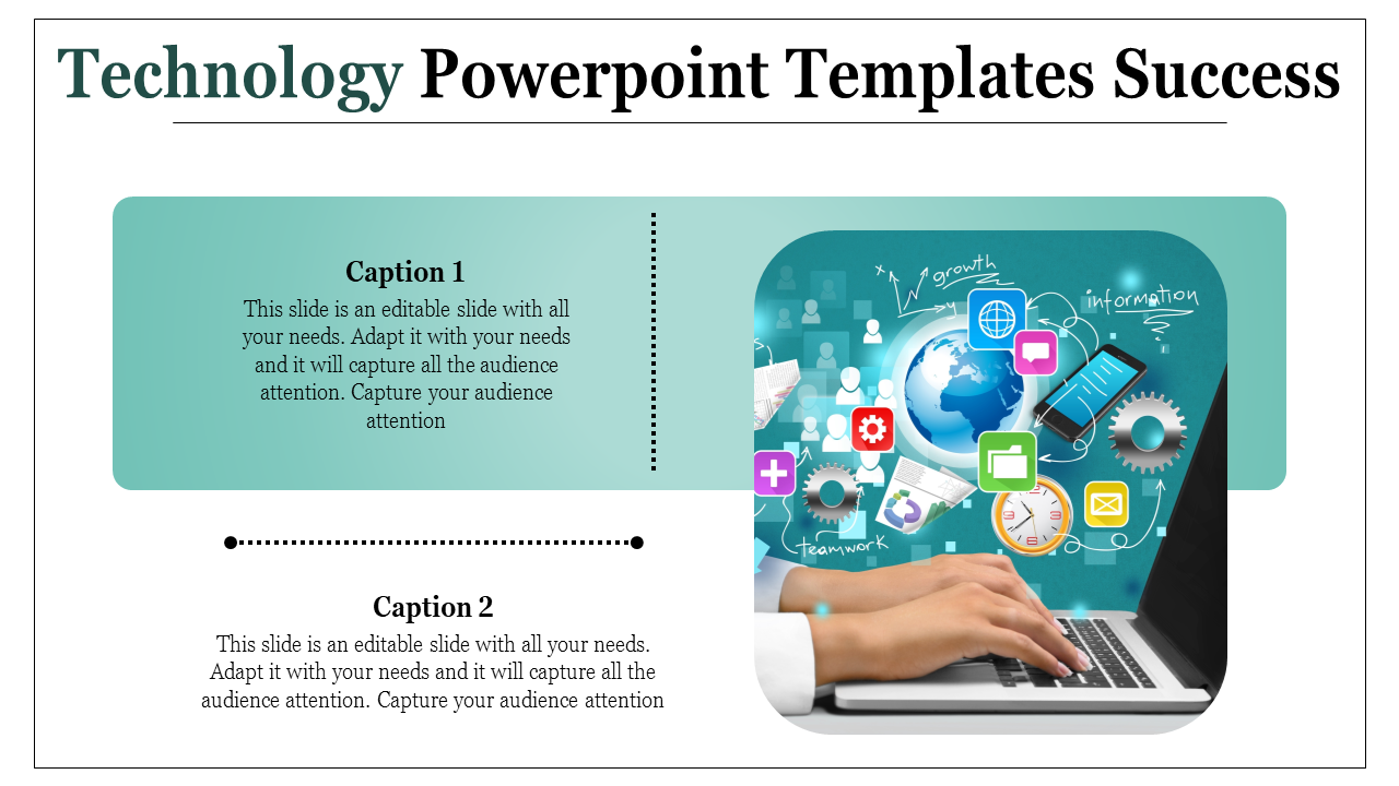 Free - Elegant Technology PowerPoint Templates Designs-Two Node
